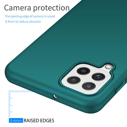 Silk Smooth Finish [Full Coverage] All Sides Protection Slim Back Case Cover for Samsung Galaxy A22 (4G) (Green)