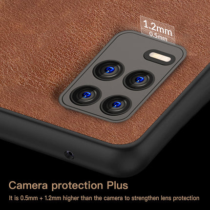 Tux Back Case For Realme 8 (5G) , Slim Leather Case with Soft Edge Shockproof Back Cover (Brown)