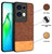 Mobizang Soft Fabric & Leather Hybrid Protective Back Case Cover for Oppo Reno 8 PRO (5G) (Brown)