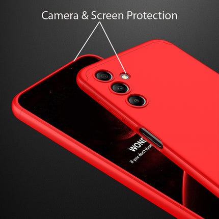 Mobizang Double Dip Full 360 Protection Back Case Cover for Samsung Galaxy A14 (5G) (Red)