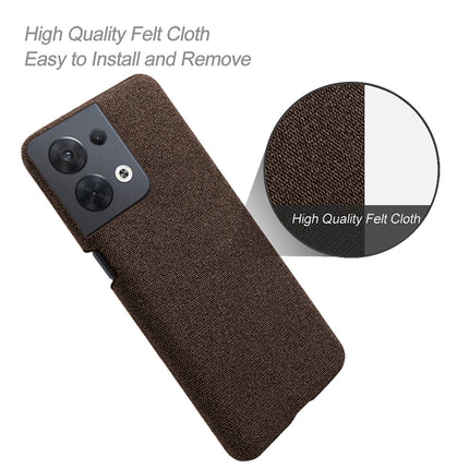 Mobizang Woven Soft Fabric Case for Oppo Reno 8 (5G) Back Cover, Shock Protection Slim Hard Anti Slip Back Cover (Brown)