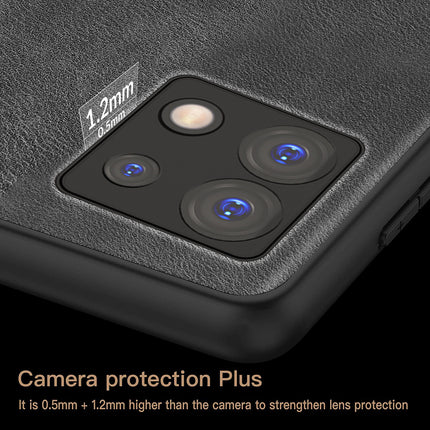 Mobizang Tux Leather Back Cover for Redmi Note 13 PRO | Slim Shockproof Camera Protection Bumper Case (Black)