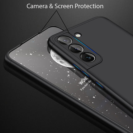 Double Dip Full 360 Protection Back Case Cover for Samsung Galaxy S22 (Black)