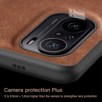 Tux Back Case for Mi 11X / Mi 11X PRO , Slim Leather Case with Soft Edge Shockproof Back Cover (Brown)