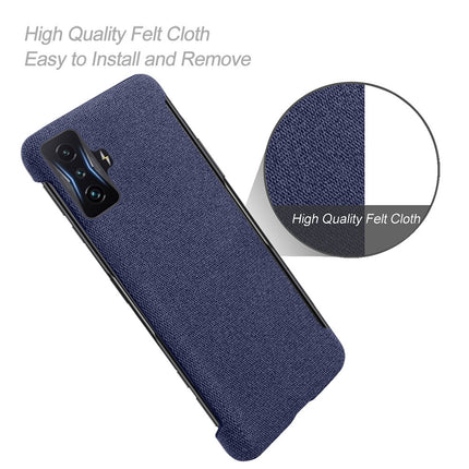 Woven Soft Fabric Case for Redmi K50 Gaming Edition Back Cover, Shock Protection Slim Hard Anti Slip Back Cover (Blue)