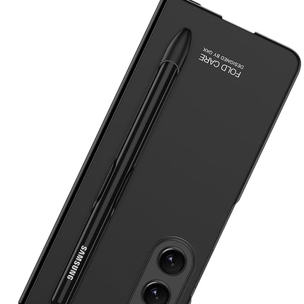 Mobizang Ultra Thin Back Case for Samsung Galaxy Z Fold 5 | [Inbuilt S Pen Holder] Full Body Protection Hard Back Cover (Black)