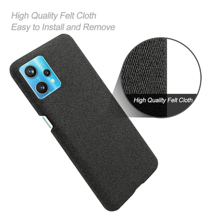 Woven Soft Fabric Case for Realme 9 Pro Plus Back Cover, Shock Protection Slim Hard Anti Slip Back Cover (Black)