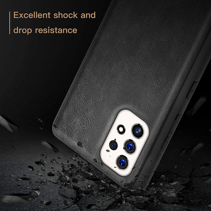 Tux Back Case For Samsung Galaxy A53 (5G) , Slim Leather Case with Soft Edge Shockproof Back Cover (Black)