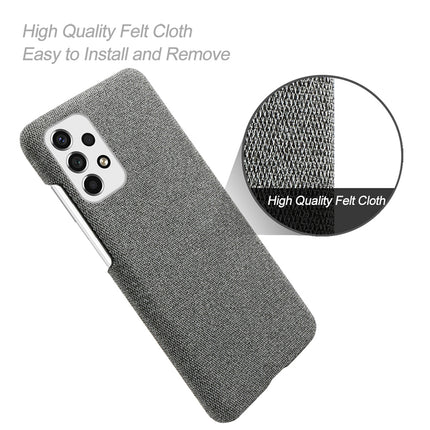 Mobizang Woven Soft Fabric Case for Samsung Galaxy A53 (5G) Back Cover,  Shock Protection Slim Hard Anti Slip Back Cover (Grey)