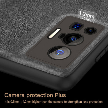 Tux Back Case For Vivo X70 Pro , Slim Leather Case with Soft Edge Shockproof Back Cover (Black)