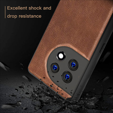 Mobizang Tux Back Case for OnePlus 11 | Slim Leather Shockproof Camera Protection Back Cover (Brown)