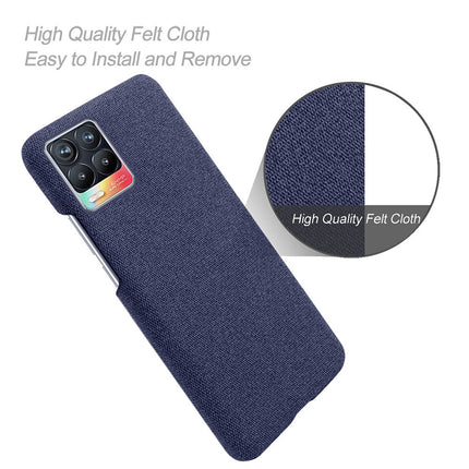 Woven Soft Fabric Case for Realme 8 Pro / Realme 8 (4G) Back Cover, Shock Protection Slim Hard Anti Slip Back Cover (Blue)
