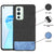 Soft Fabric & Leather Hybrid for OnePlus 9RT  Back Cover, Shockproof Protection Slim Hard Back Case (Black ,Blue)