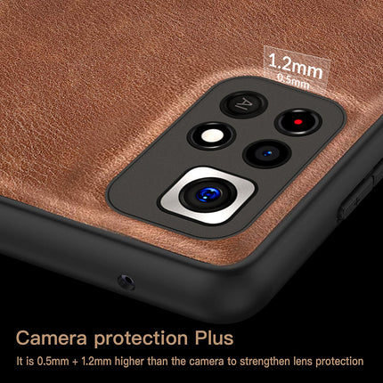 Tux Back Case For Redmi Note 11T (5G) , Slim Leather Case with Soft Edge Shockproof Back Cover (Brown)