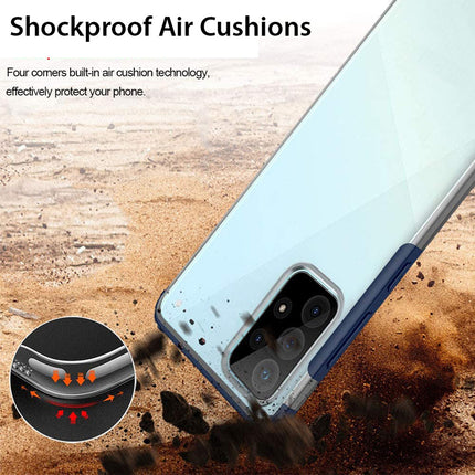 Shield Frosted Acrylic Back Shock Proof Case Cover for Samsung Galaxy A53 (Blue)