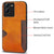 Mobizang Razor Wallet Back Case for VIVO V25 PRO (5G) | Slim PU Leather & Fabric Cover with Inbuilt Card Pocket (Brown)