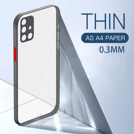 Paper Thin Back Cover For Samsung Galaxy A51 , Super Slim Matte Translucent Full Protection Back Case (Black)