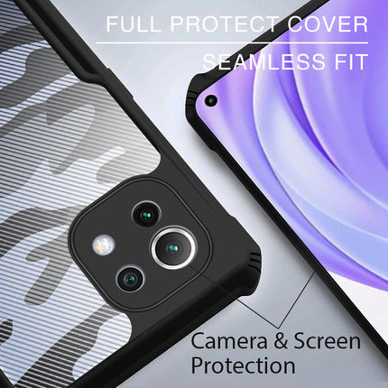 Beetle Camouflage for Mi 11 Lite Back Case, [Military Grade Protection] Shock Proof Slim Hybrid Bumper Cover (Black)