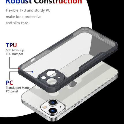 Beetle for Apple iPhone 13 Back Case, [Military Grade Protection] Shock Proof Slim Hybrid Bumper Cover (Black)