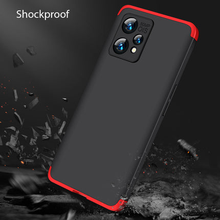 Double Dip Full 360 Protection Back Case Cover for Realme 9 PRO PLUS (Red , Black)