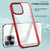 Hawkeye Clear Back Cover for Apple iPhone 13 PRO (6.1 inch) , Camera Lens Protector Shockproof Slim Clear Case Cover (Red)