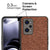 Mobizang Soft Fabric & Leather Hybrid Protective Case Cover for Realme GT NEO 3T (Brown)