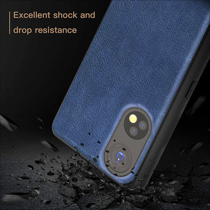 Mobizang Tux Back Case for Oppo Reno 8T (5G) | Slim Leather Shockproof Camera Protection Back Cover (Blue)
