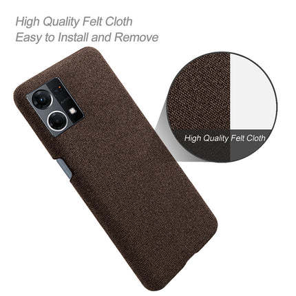 Mobizang Woven Soft Fabric Case for Oppo F21 PRO, 4G Back Cover,  Shock Protection Slim Hard Anti Slip Back Cover (Brown)