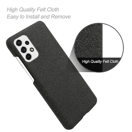 Mobizang Woven Soft Fabric Case for Samsung Galaxy A53 (5G) Back Cover, Shock Protection Slim Hard Anti Slip Back Cover (Black)