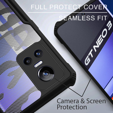 Beetle Camouflage for Realme GT Neo 3 Back Case, [Military Grade] Shockproof Slim Cover (Black)