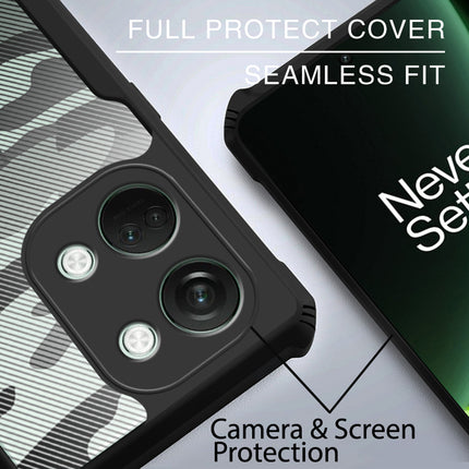 Mobizang Beetle Camouflage Back Cover for OnePlus Nord 3 | [Military Grade Protection] Shock Proof Slim Hybrid Bumper Case (Black)