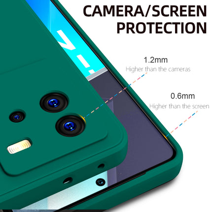 Mobizang Matte Lens Protective Shockproof Flexible Back Cover for IQOO Neo 6 (5G) ,Slim Silicone with Soft Lining Shockproof Flexible Full Body Bumper Case (Green)