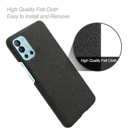 Woven Soft Fabric Case for OnePlus 9R / One Plus 9R Back Cover, Shock Protection Slim Hard Anti Slip Back Cover (Black)