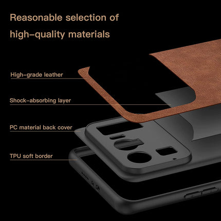 Tux Back Case for Xiaomi Mi 11 Ultra , Slim Leather Case with Soft Edge Shockproof Back Cover (Brown)