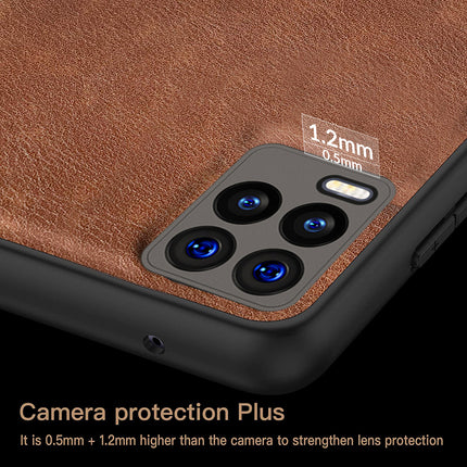 Tux Back Case For Realme 8 Pro / Realme 8 , Slim Leather Case with Soft Edge Shockproof Back Cover (Brown)