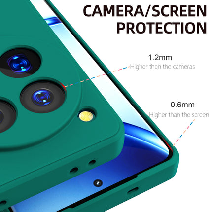 Mobizang Matte Protective Lens Flexible Back Cover for OnePlus 12 | Slim Silicone with Soft Lining Shockproof Full Body Bumper Case (Green)