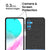 KAPA Soft Fabric & Leather Hybrid Protective Back Cover for Samsung Galaxy F54 | Shockproof Slim Hard Anti Slip Back Case (Black , Blue)
