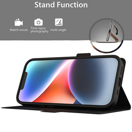 Mobizang Noble Slim Magnetic Leather Flip Cover for Apple iPhone 12 Pro Case | Card Holder Stand Leather Flip Wallet Case (Black)