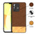 Mobizang Soft Fabric & Leather Hybrid Protective Case Cover for Vivo V23 PRO (5G) (Brown)