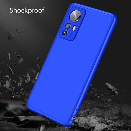 Double Dip Full 360 Protection Back Case Cover for Xiaomi 12 Pro (5G) (Blue)