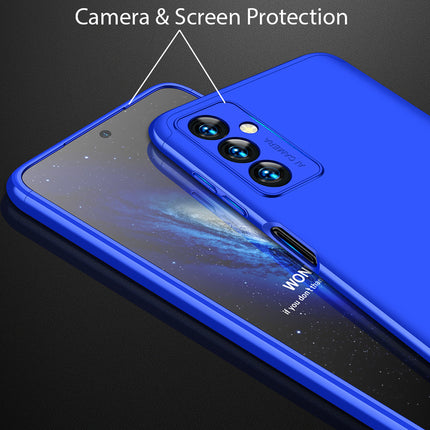 Double Dip Full 360 Protection Back Case Cover for Samsung Galaxy F23 (Blue)