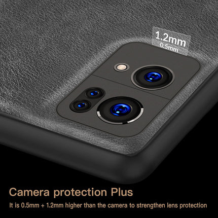 Tux Back Case For Oppo Reno 7 Pro (5G) , Slim Leather Case with Soft Edge Shockproof Back Cover (Black)