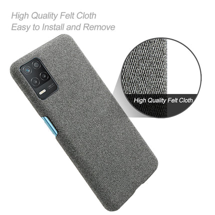 Woven Soft Fabric Case for Realme 8 (5G) Back Cover, Shock Protection Slim Hard Anti Slip Back Cover (Grey)
