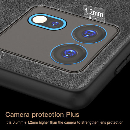 Mobizang Tux Leather Back Cover for IQOO Neo 8 | Slim Shockproof Camera Protection Bumper Case (Black)
