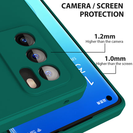 Matte Lens Protective Back Cover for Oppo Reno 6 Pro (5G) , Slim Silicone with Soft Lining Shockproof Flexible Full Body Bumper Case , Green
