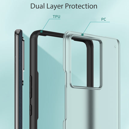 Mobizang Shield Frosted Acrylic Back Shock Proof Case Cover for Vivo iQOO Neo 6 (Black)