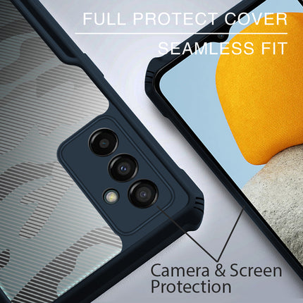 Beetle Camouflage for Samsung Galaxy M23 Back Case, [Military Grade] Shockproof Slim Hybrid Cover (Blue)