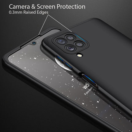 Double Dip Full 360 Protection Back Case Cover for Samsung Galaxy A22 (5G) (Black)