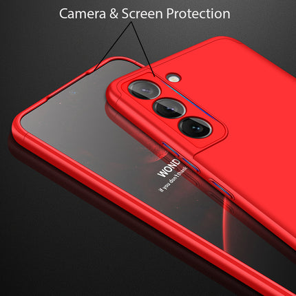 Double Dip Full 360 Protection Back Case Cover for Samsung Galaxy S22 Plus (Red)