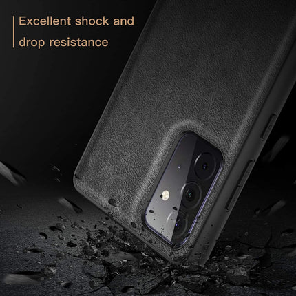 Tux Back Case for Samsun Galaxy A52 , Slim Leather Case with Soft Edge Shockproof Back Cover (Black)